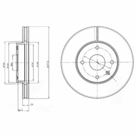 Tarcza hamulcowa DELPHI BG4193