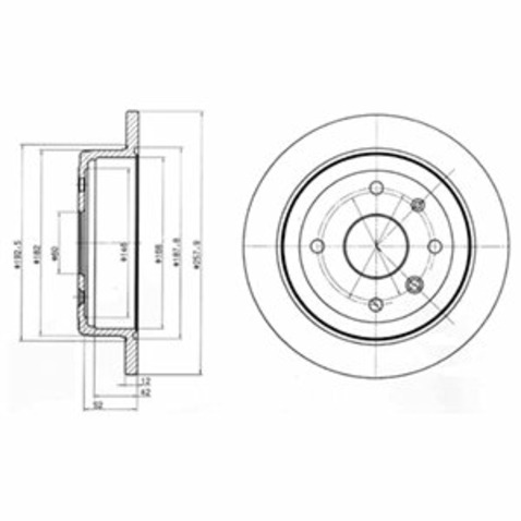 Tarcza hamulcowa DELPHI BG4194