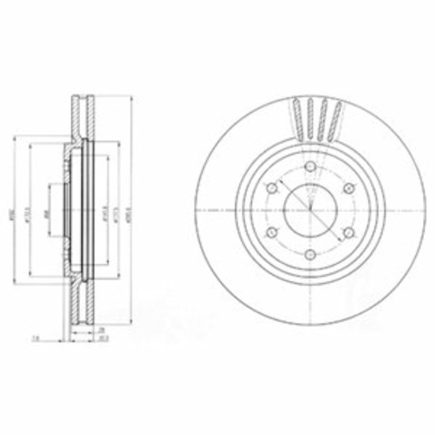 Tarcza hamulcowa DELPHI BG4205