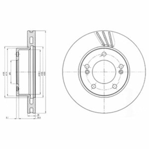 Tarcza hamulcowa DELPHI BG4207