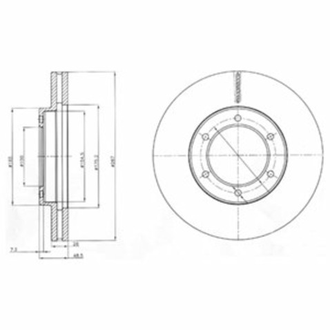 Tarcza hamulcowa DELPHI BG4209