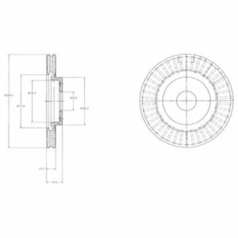 Tarcza hamulcowa DELPHI BG4214