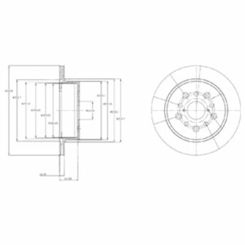 Tarcza hamulcowa DELPHI BG4216
