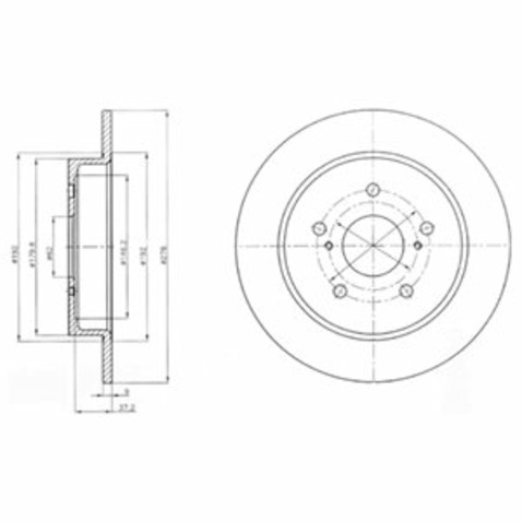 Tarcza hamulcowa DELPHI BG4222