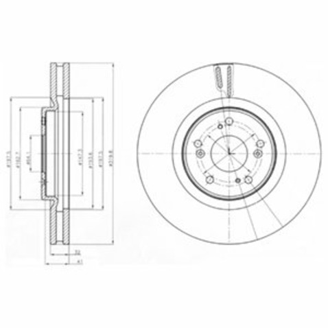 Tarcza hamulcowa DELPHI BG4225