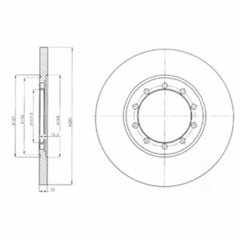 Tarcza hamulcowa DELPHI BG4075