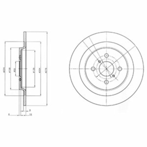 Tarcza hamulcowa DELPHI BG4076