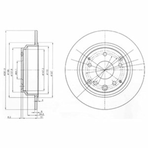 Tarcza hamulcowa DELPHI BG4095
