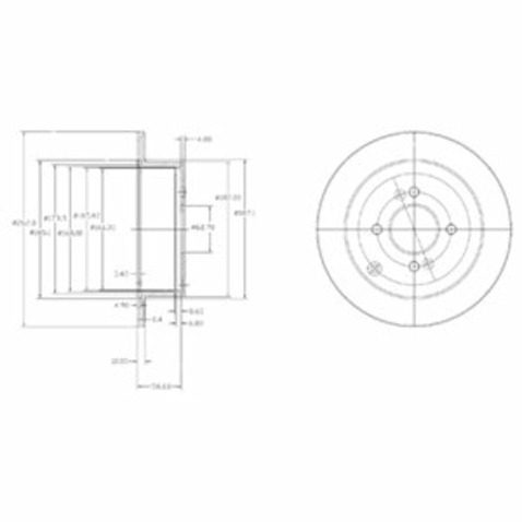 Tarcza hamulcowa DELPHI BG4097