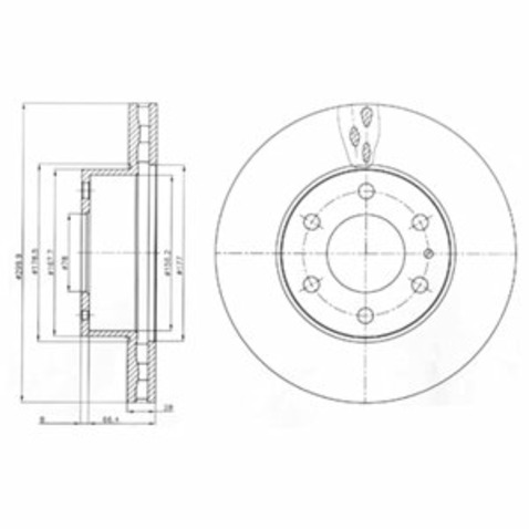 Tarcza hamulcowa DELPHI BG4100
