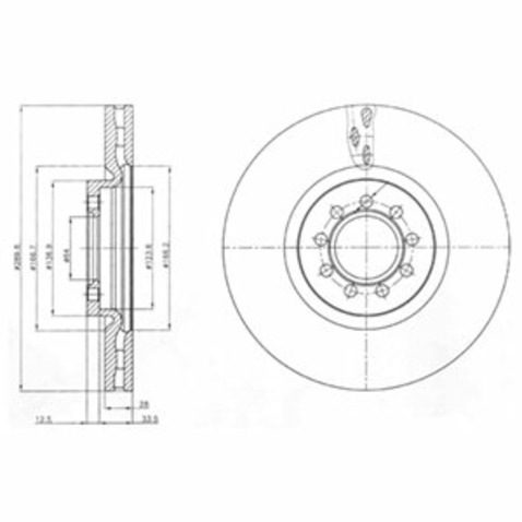 Tarcza hamulcowa DELPHI BG4101