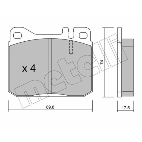 Klocki hamulcowe - komplet METELLI 22-0011-1