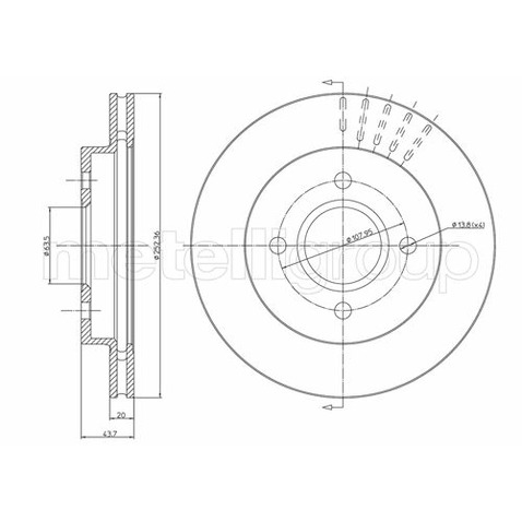 METELLI Tarcza hamulcowa 23-0317