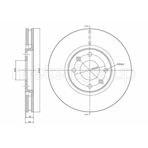 METELLI Tarcza hamulcowa 23-0454
