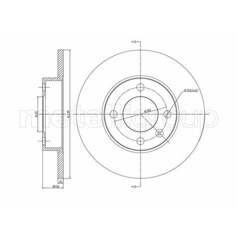 METELLI Tarcza hamulcowa 23-0054