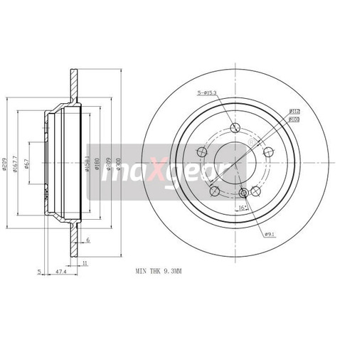 MAXGEAR Tarcza hamulcowa 19-1797