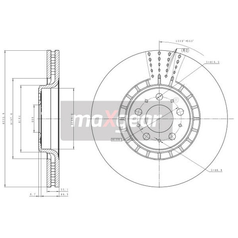 MAXGEAR Tarcza hamulcowa 19-1835