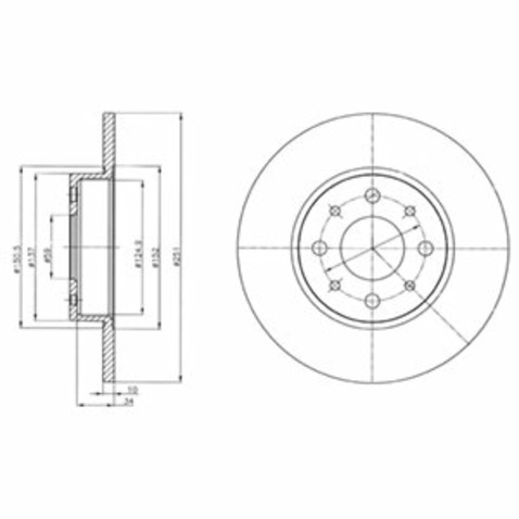 Tarcza hamulcowa DELPHI BG4312