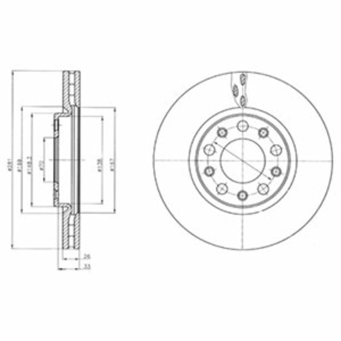 Tarcza hamulcowa DELPHI BG4314