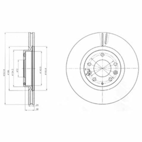 Tarcza hamulcowa DELPHI BG4316