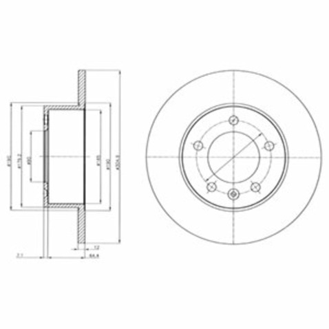 Tarcza hamulcowa DELPHI BG4320