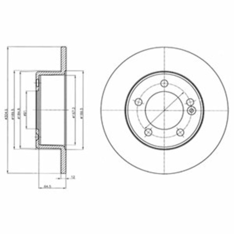 Delphi TARCZA HAMULCOWA OPEL