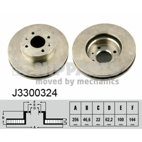 Tarcza hamulcowa NIPPARTS J3300324