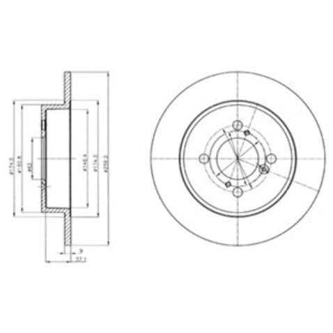 Tarcza hamulcowa DELPHI BG4345