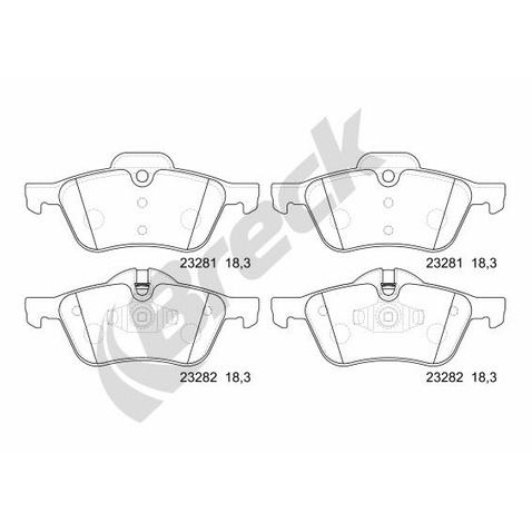 Klocki hamulcowe - komplet BRECK 23281 00 701 00