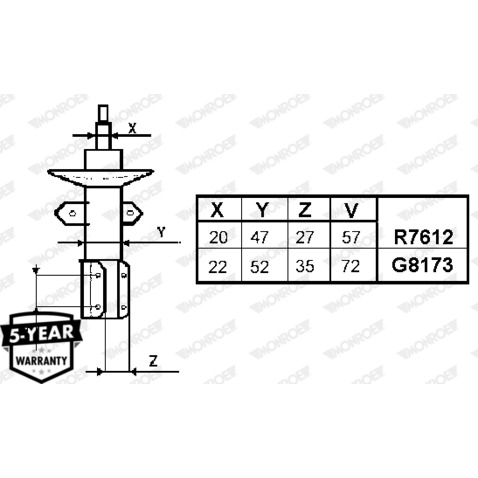 MONROE Amortyzator R7612