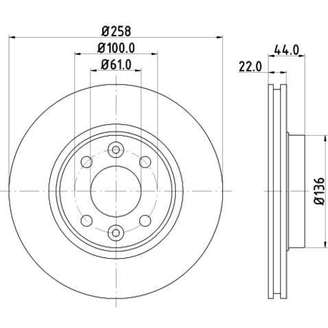 Tarcza hamulcowa HELLA PAGID 8DD 355 119-461
