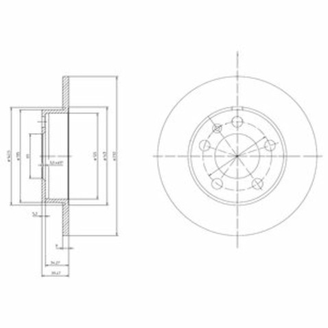 Tarcza hamulcowa DELPHI BG3034C
