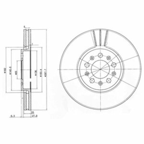 Tarcza hamulcowa DELPHI BG3035C