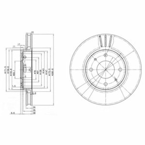 Tarcza hamulcowa DELPHI BG3501C
