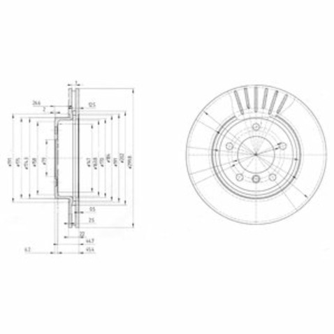 Tarcza hamulcowa DELPHI BG3527C