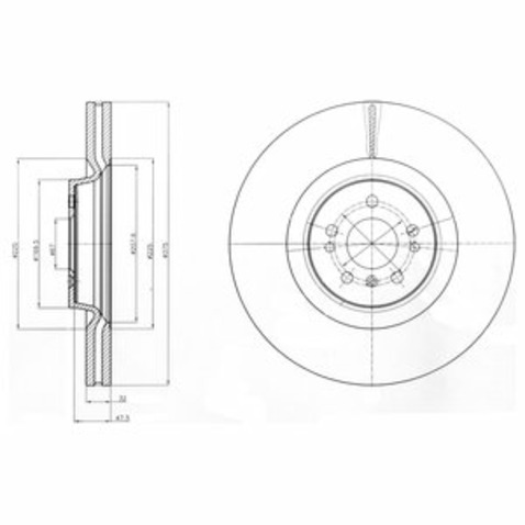 Tarcza hamulcowa DELPHI BG9060C