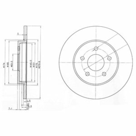 Tarcza hamulcowa DELPHI BG3663C