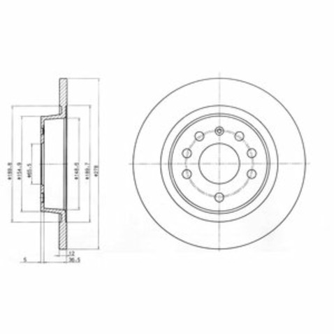 Tarcza hamulcowa DELPHI BG3731C