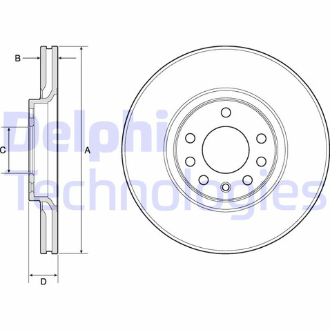 Tarcza hamulcowa DELPHI BG3770C