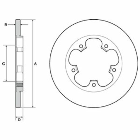 Delphi TARCZA HAMULCOWA FORD
