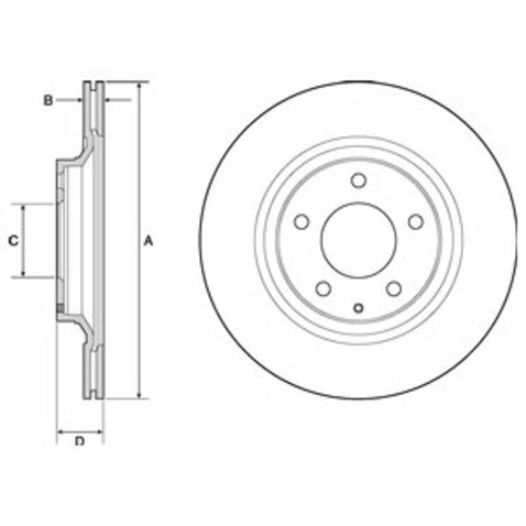 Tarcza hamulcowa DELPHI BG4693C