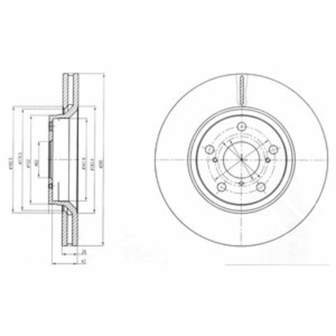 Tarcza hamulcowa DELPHI BG4236C