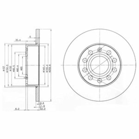 Tarcza hamulcowa DELPHI BG3890C