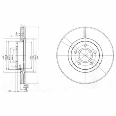 Tarcza hamulcowa DELPHI BG3895C