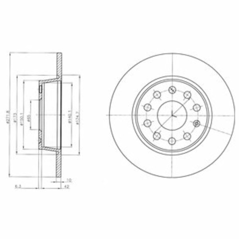 Tarcza hamulcowa DELPHI BG4324C