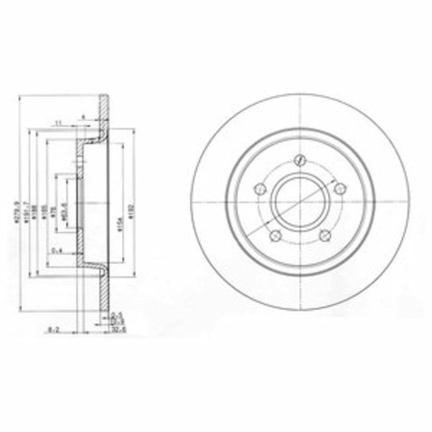 Tarcza hamulcowa DELPHI BG3897C