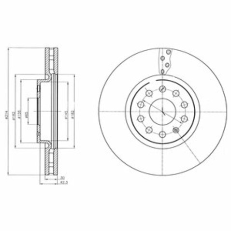 Tarcza hamulcowa DELPHI BG4330C