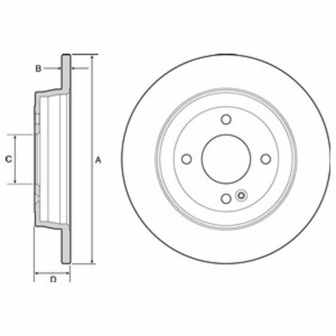Tarcza hamulcowa DELPHI BG4564