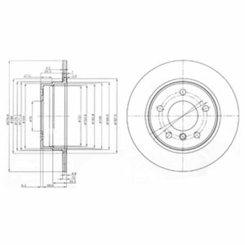 Tarcza hamulcowa DELPHI BG3948C