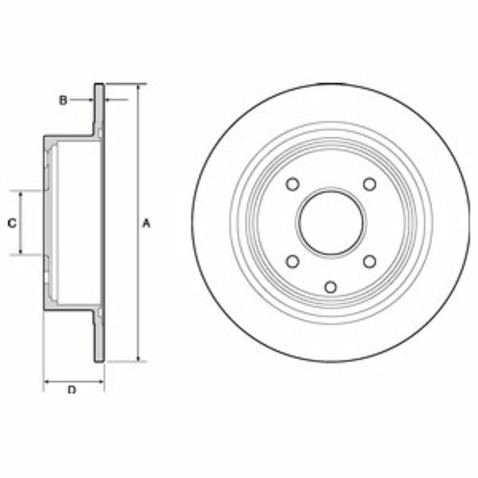 Tarcza hamulcowa DELPHI BG4666C